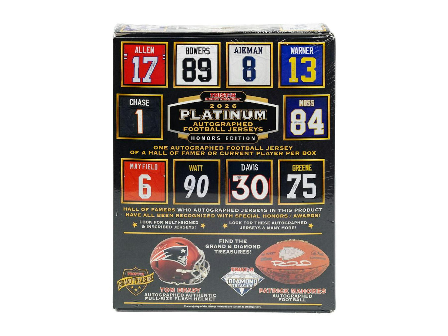 2026 TriStar Platinum Honors Edition Autographed Football Jersey Box | Columbia Sports Cards - Columbia Hobby - Sports Card Boxes - Toploaders - Card Savers
