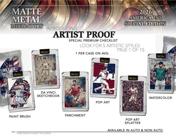 2026 Wild Card Matte Metal America 250 Multi - Sport Hobby Box | Columbia Sports Cards - Columbia Hobby - Sports Card Boxes - Toploaders - Card Savers