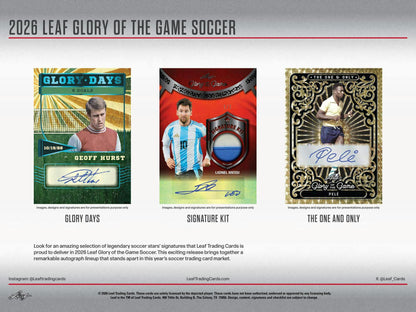 2026 Leaf Glory of the Game Soccer Hobby Box | Columbia Sports Cards | Columbia Hobby - Sports Card Boxes - Toploaders - Card Savers.
