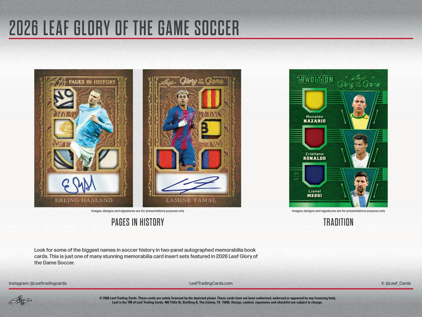 2026 Leaf Glory of the Game Soccer Hobby Box | Columbia Sports Cards | Columbia Hobby - Sports Card Boxes - Toploaders - Card Savers.