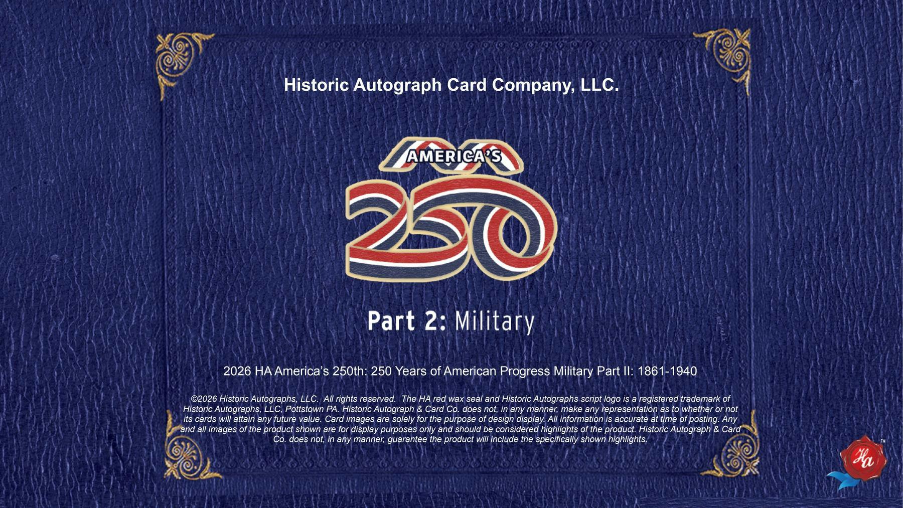 2026 Historic Autographs America's 250th Anniversary Part 2: Military Hobby Box | Columbia Sports Cards | Columbia Hobby - Sports Card Boxes - Toploaders - Card Savers.