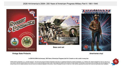 2026 Historic Autographs America's 250th Anniversary Part 2: Military Hobby Box | Columbia Sports Cards | Columbia Hobby - Sports Card Boxes - Toploaders - Card Savers.