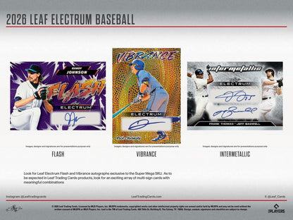 2026 Leaf Electrum Baseball Hobby Box | Columbia Sports Cards | Columbia Hobby - Sports Card Boxes - Toploaders - Card Savers.