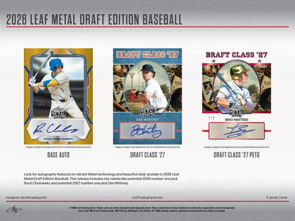 2026 Leaf Metal Draft Baseball Hobby Box | Columbia Sports Cards | Columbia Hobby - Sports Card Boxes - Toploaders - Card Savers.
