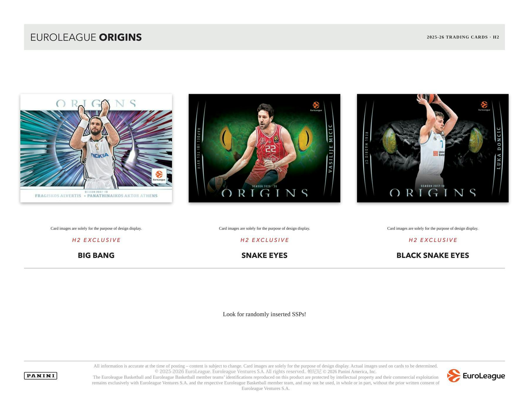 2025/26 Panini Origins EuroLeague Basketball H2 Box | Columbia Sports Cards | Columbia Hobby - Sports Card Boxes - Toploaders - Card Savers.