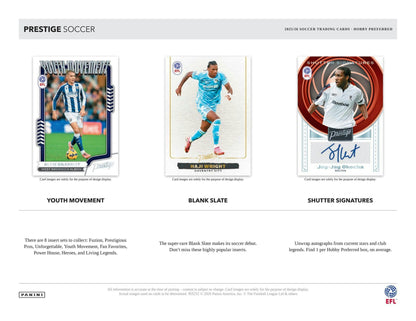 2025/26 Panini Prestige EFL Soccer Hobby Preferred Box | Columbia Sports Cards | Columbia Hobby - Sports Card Boxes - Toploaders - Card Savers.