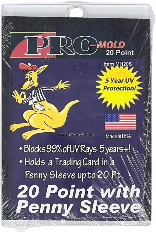 25 - Pro Mold 20pt w/Penny Sleeve Magnetic One Touch Card Holders - Columbia Hobby - Sports Card Boxes - Toploaders - Card Savers