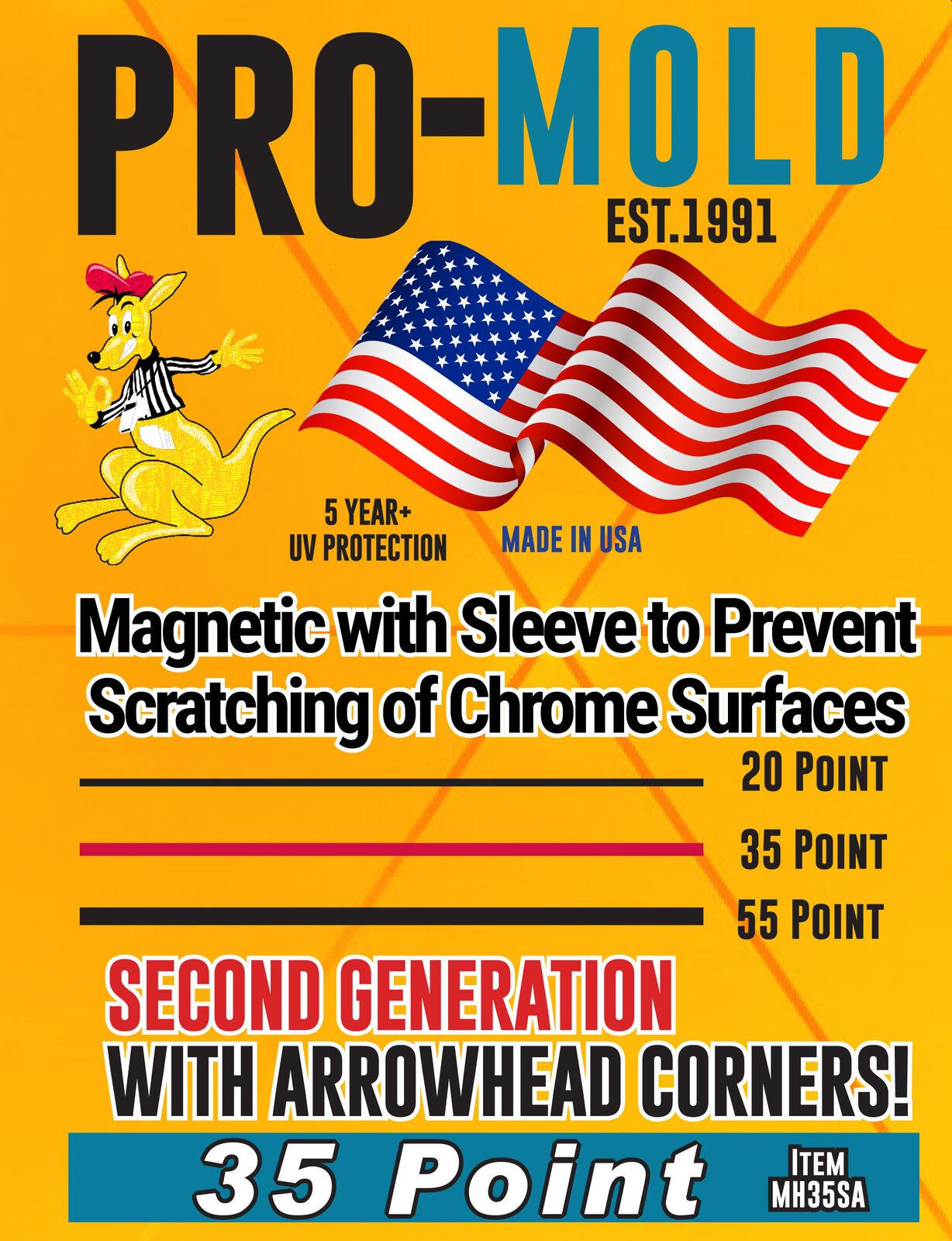 25 - Pro Mold 35pt w/Penny Sleeve Magnetic One Touch Card Holders - Columbia Hobby - Sports Card Boxes - Toploaders - Card Savers
