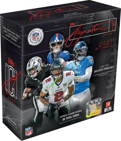 2025 Topps Signature Class Football Mega Box
Topps Signature Class Pandora football parallel
Topps Signature Class Crystal Clear autograph card