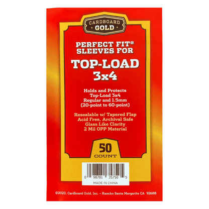 2,500ct Perfect Fit Graded Cards Sleeves - 20pt - 60pt Size - Cardboard Gold - Columbia Hobby - Sports Card Boxes - Toploaders - Card Savers