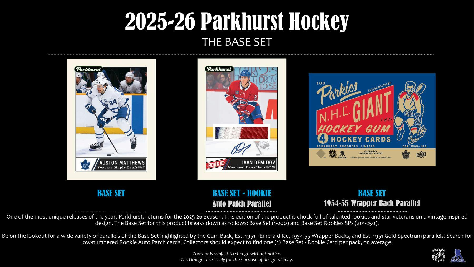 2025/26 Upper Deck Parkhurst Hockey Hobby Box | Columbia Sports Cards | Columbia Hobby - Sports Card Boxes - Toploaders - Card Savers.