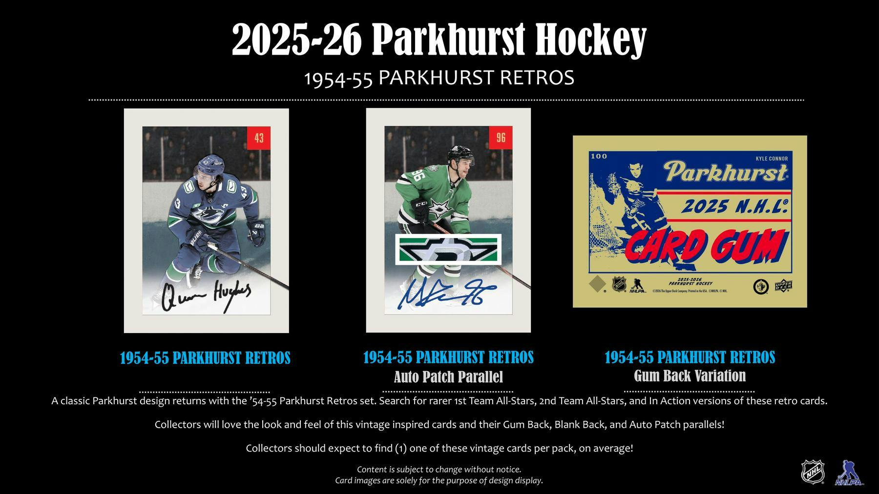 2025/26 Upper Deck Parkhurst Hockey Hobby Box | Columbia Sports Cards | Columbia Hobby - Sports Card Boxes - Toploaders - Card Savers.