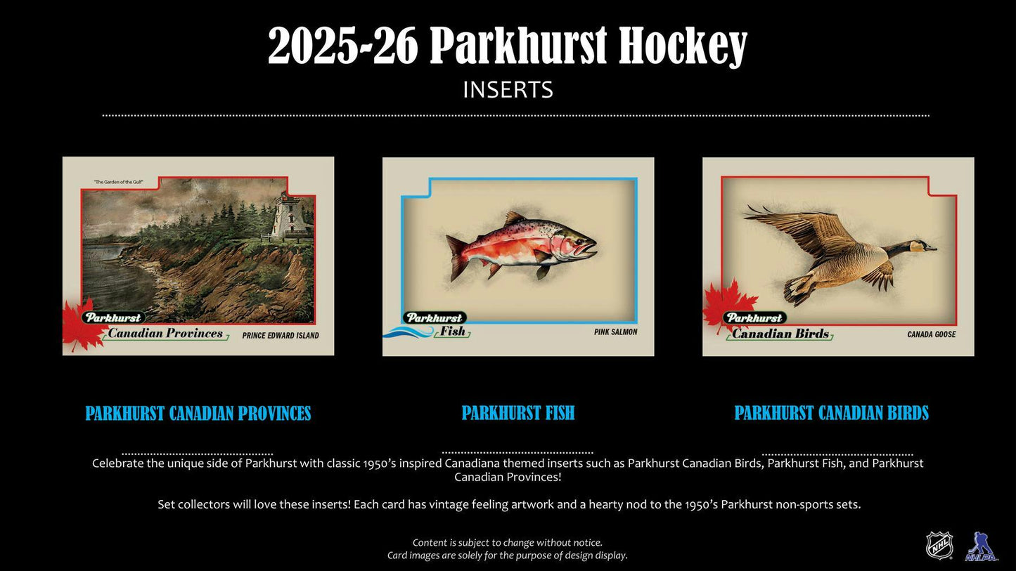2025/26 Upper Deck Parkhurst Hockey Hobby Box | Columbia Sports Cards | Columbia Hobby - Sports Card Boxes - Toploaders - Card Savers.