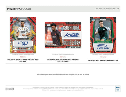 2025/26 Panini Prizm FIFA Soccer 24-Pack Retail Box | Columbia Sports Cards | Columbia Hobby - Sports Card Boxes - Toploaders - Card Savers.