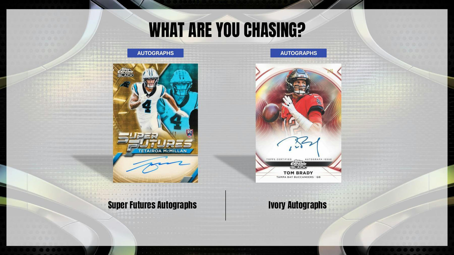 2025 Topps Chrome Black Football Hobby Box | Columbia Sports Cards | Columbia Hobby - Sports Card Boxes - Toploaders - Card Savers.