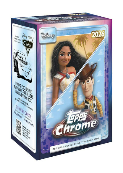 2026 Topps Chrome Disney Blaster Box
Disney Princess Autograph card from 2026 Topps Chrome Disney
Art of Disney case hit insert card