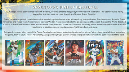 2026 Topps Finest Baseball Hobby Box | Columbia Sports Cards | Columbia Hobby - Sports Card Boxes - Toploaders - Card Savers.