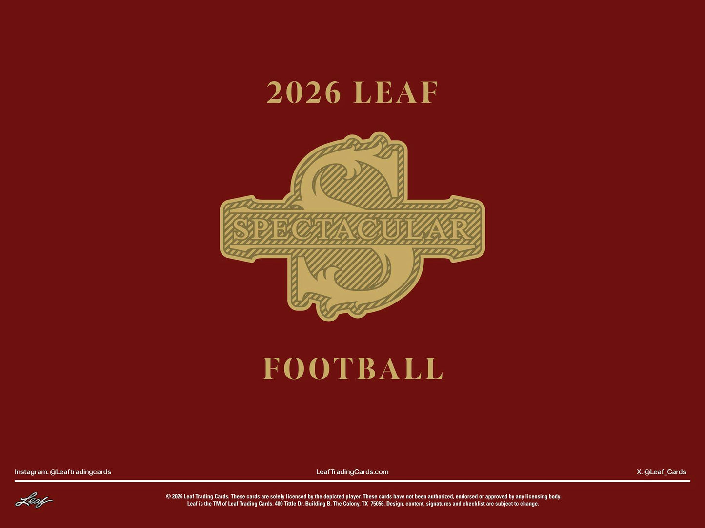 2026 Leaf Spectacular Football Hobby Box | Columbia Sports Cards | Columbia Hobby - Sports Card Boxes - Toploaders - Card Savers.