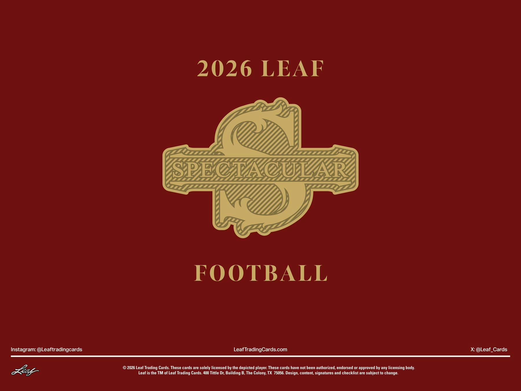 2026 Leaf Spectacular Football Hobby Box | Columbia Sports Cards | Columbia Hobby - Sports Card Boxes - Toploaders - Card Savers.