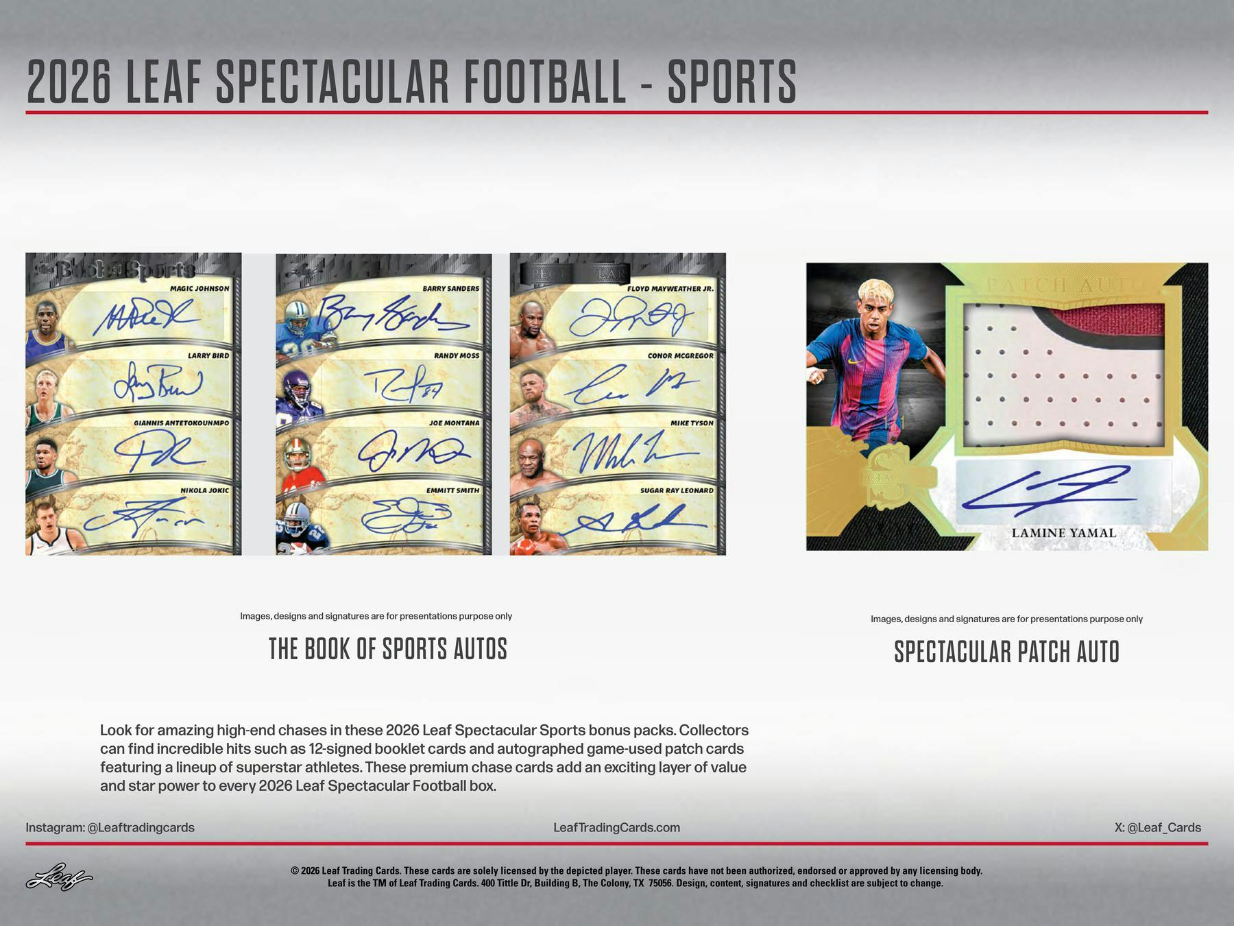 2026 Leaf Spectacular Football Hobby Box | Columbia Sports Cards | Columbia Hobby - Sports Card Boxes - Toploaders - Card Savers.
