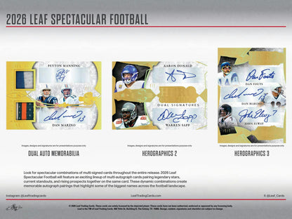 2026 Leaf Spectacular Football Hobby Box | Columbia Sports Cards | Columbia Hobby - Sports Card Boxes - Toploaders - Card Savers.