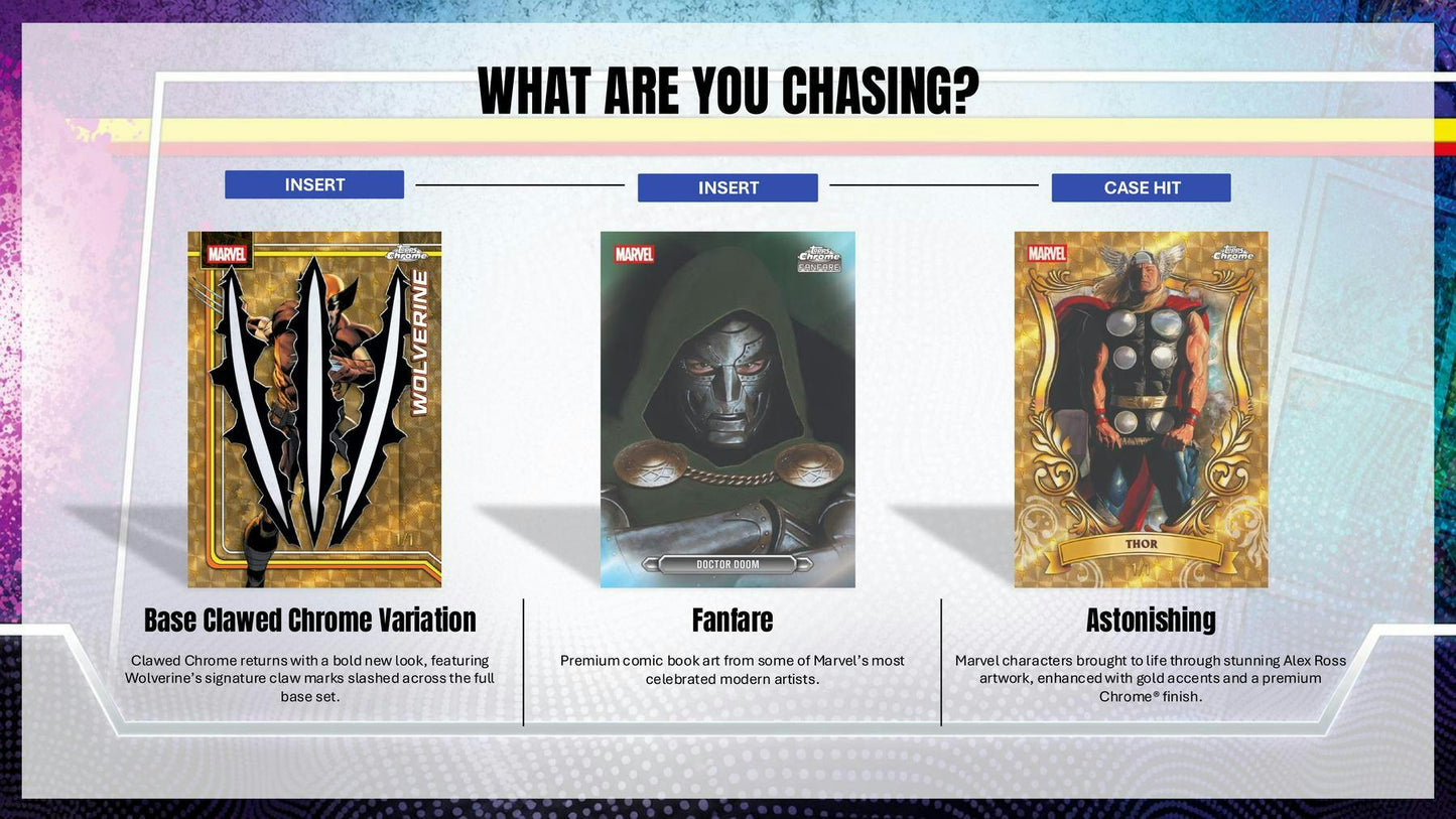 2026 Topps Chrome Marvel Comics Blaster Box | Marvel Trading Cards | Columbia Hobby - Sports Card Boxes - Toploaders - Card Savers.