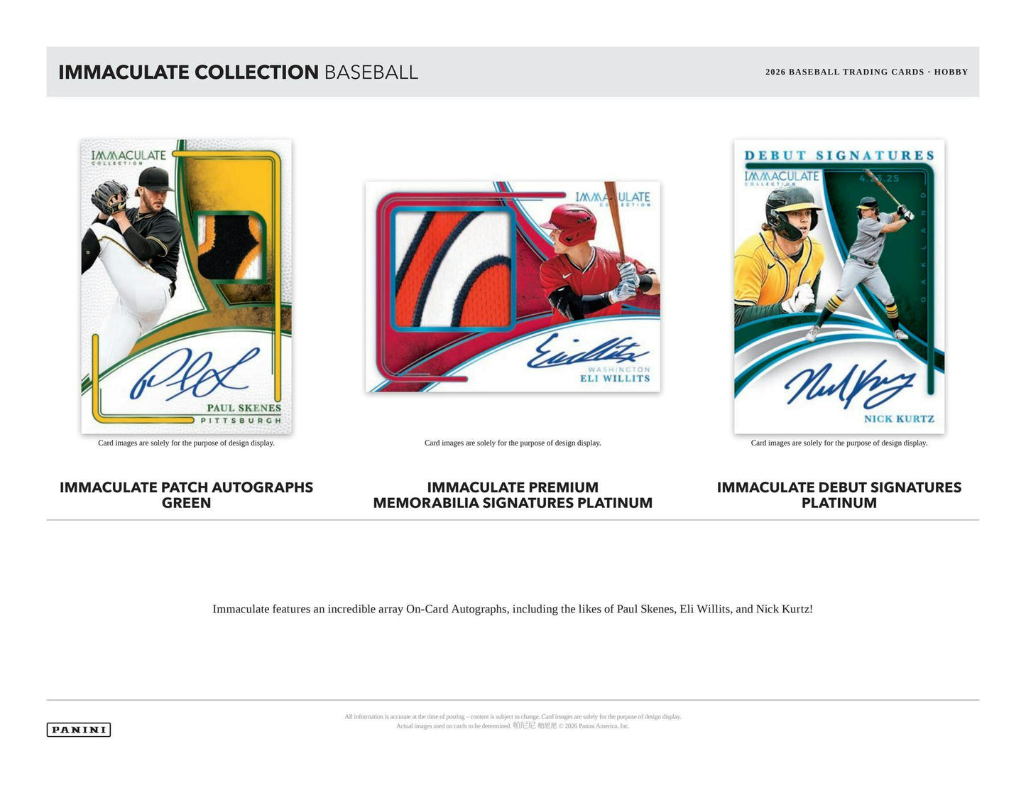 2026 Panini Immaculate Baseball Hobby Box | Columbia Sports Cards | Columbia Hobby - Sports Card Boxes - Toploaders - Card Savers.