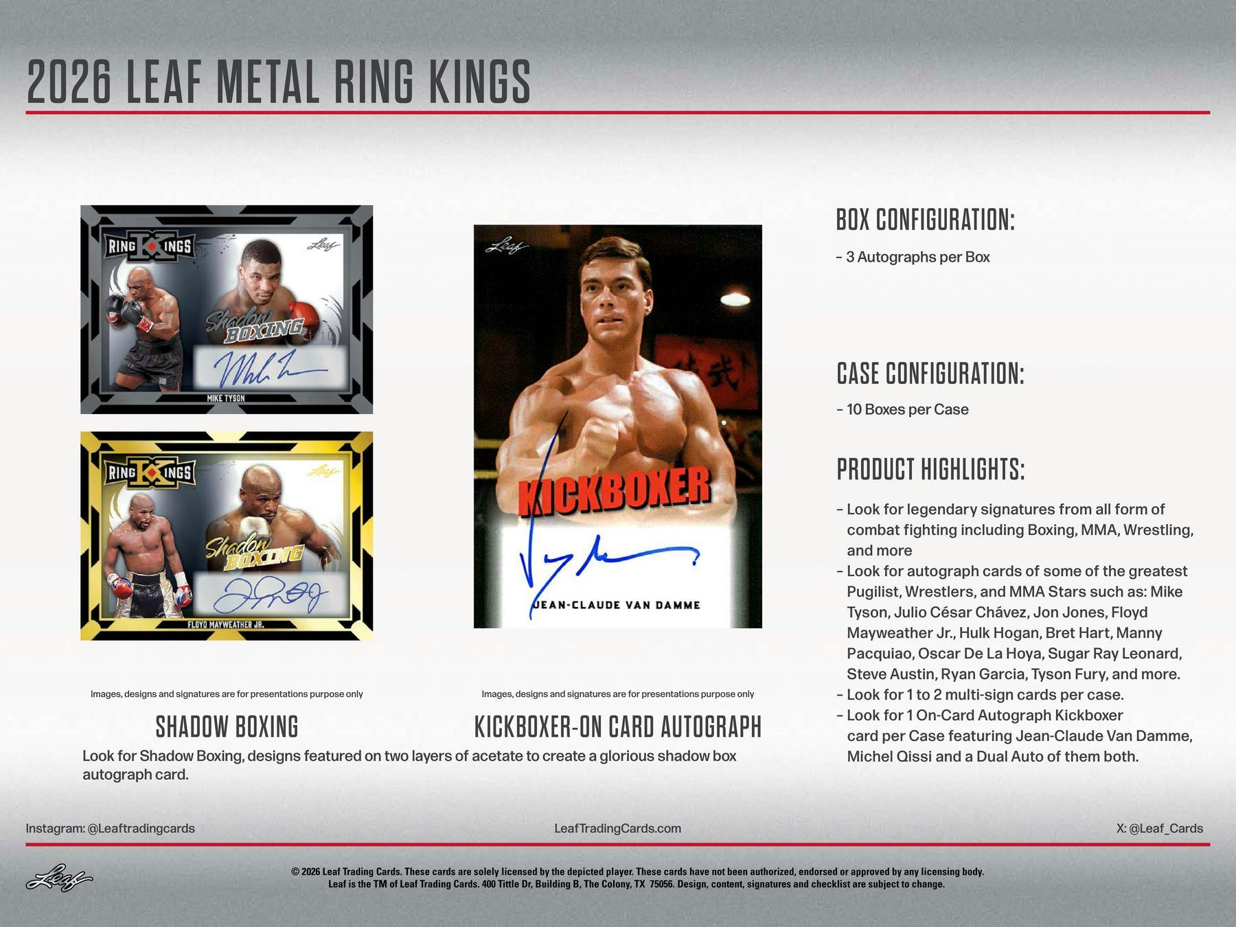 2026 Leaf Metal Ring Kings Boxing Hobby Box | Columbia Sports Cards | Columbia Hobby - Sports Card Boxes - Toploaders - Card Savers.