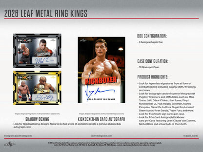 2026 Leaf Metal Ring Kings Boxing Hobby Box | Columbia Sports Cards | Columbia Hobby - Sports Card Boxes - Toploaders - Card Savers.