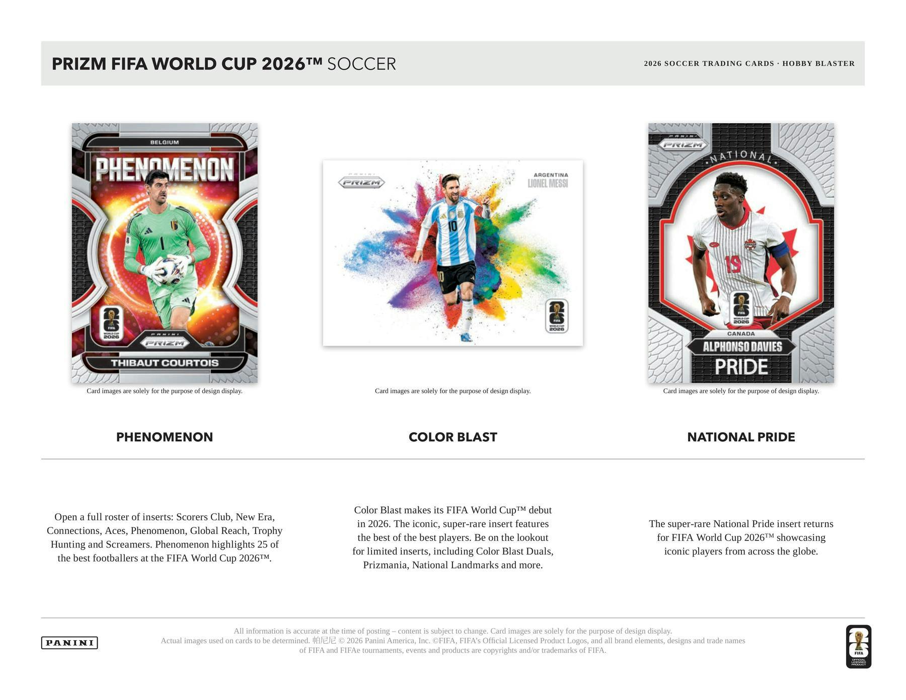 2026 Panini Prizm FIFA World Cup Soccer Blaster Hobby Box | Columbia Sports Cards | Columbia Hobby - Sports Card Boxes - Toploaders - Card Savers.