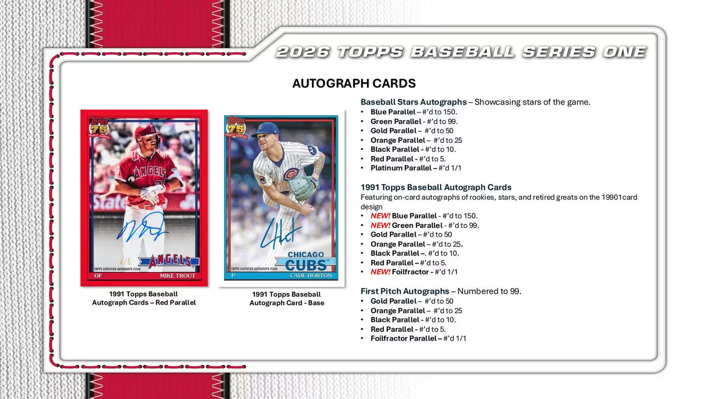 2026 Topps Series 1 Baseball 6-Pack Blaster Box | Columbia Sports Cards
