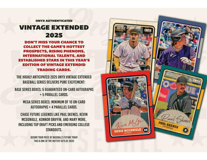 2025 Onyx Vintage Extended Series Baseball Hobby Box | Columbia Sports Cards