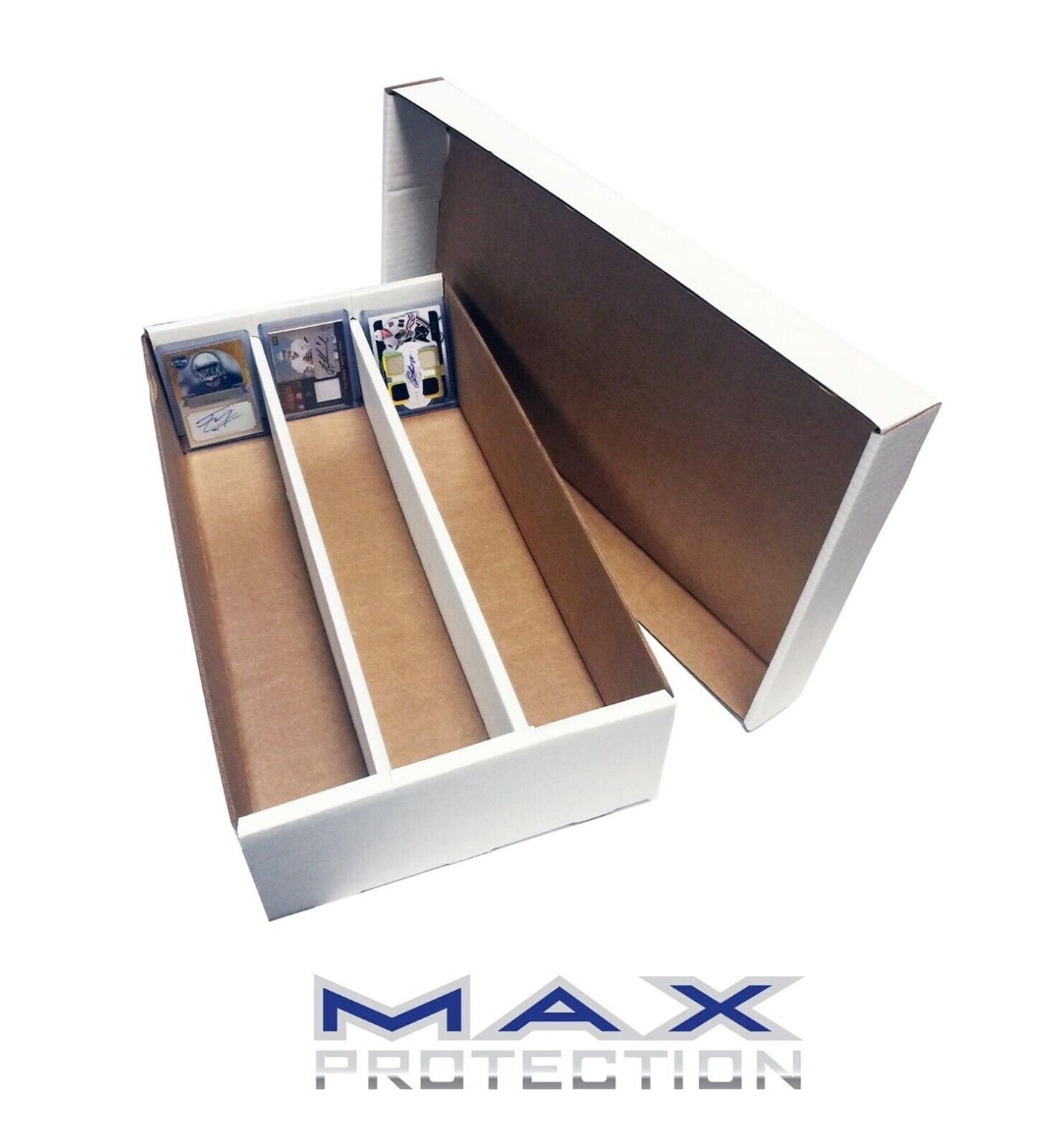 3,000ct 3 - Row Card Storage Shoe Box - Also Holds Toploaders and Magnetics - 5 Pack - Columbia Hobby - Sports Card Boxes - Toploaders - Card Savers