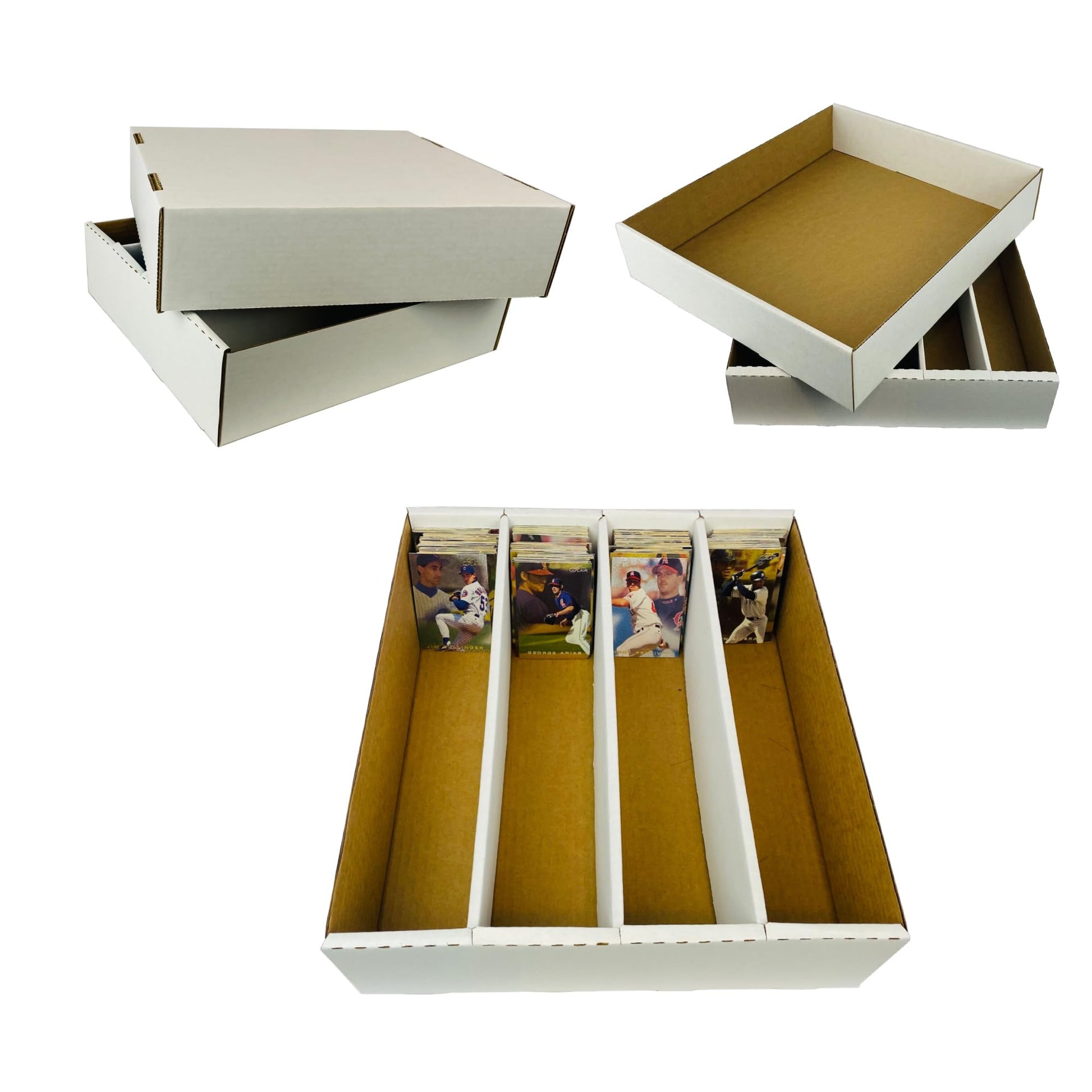 3,200ct Monster 4 - Row Card Storage Box - Bundle of 25 - Columbia Hobby - Sports Card Boxes - Toploaders - Card Savers