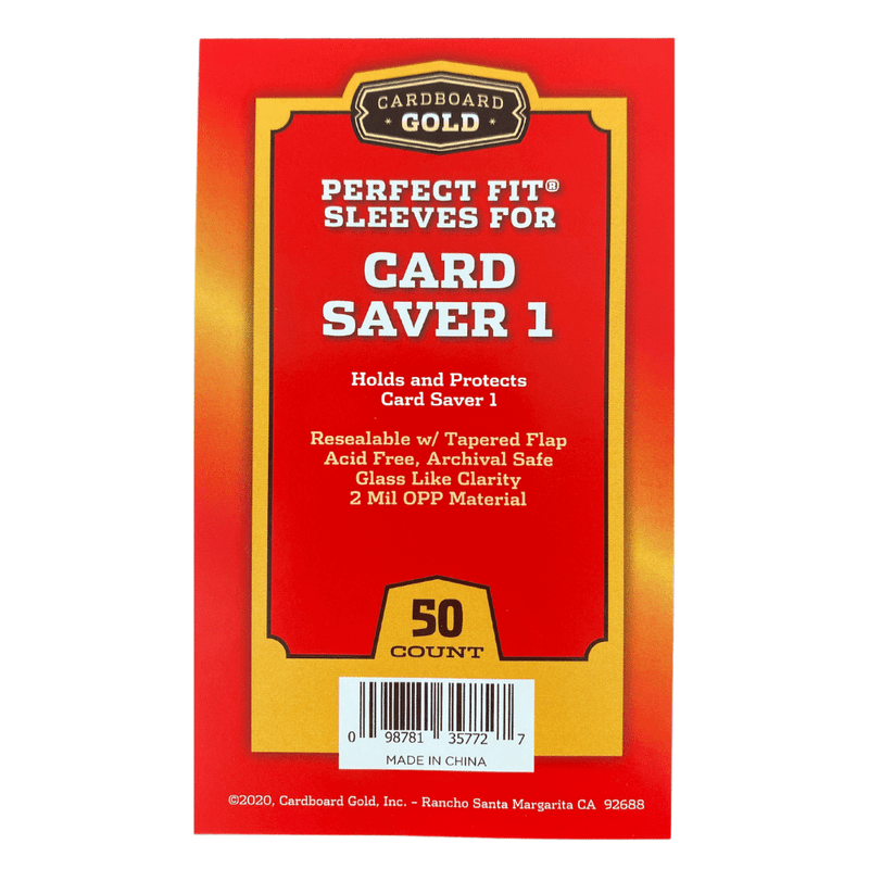 500ct Perfect Fit Graded Cards Sleeves - Card Saver 1 Size - Cardboard Gold - Columbia Hobby - Sports Card Boxes - Toploaders - Card Savers