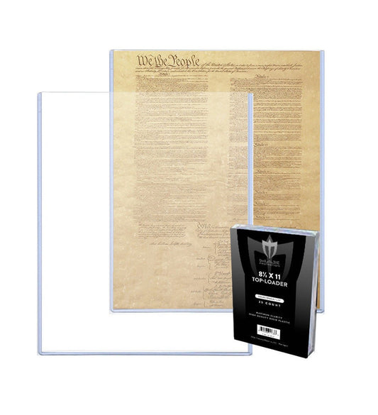 8.5x11 Photo / Document Size Topload Toploader Holder - 25ct - Columbia Hobby - Sports Card Boxes - Toploaders - Card Savers