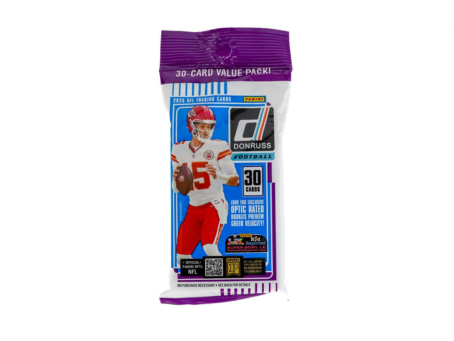 2025 Panini Donruss Football Jumbo Value Pack
2025 Donruss Football Rated Rookie cards
Donruss Football Downtown insert card
Donruss Football Press Proof Blue parallel