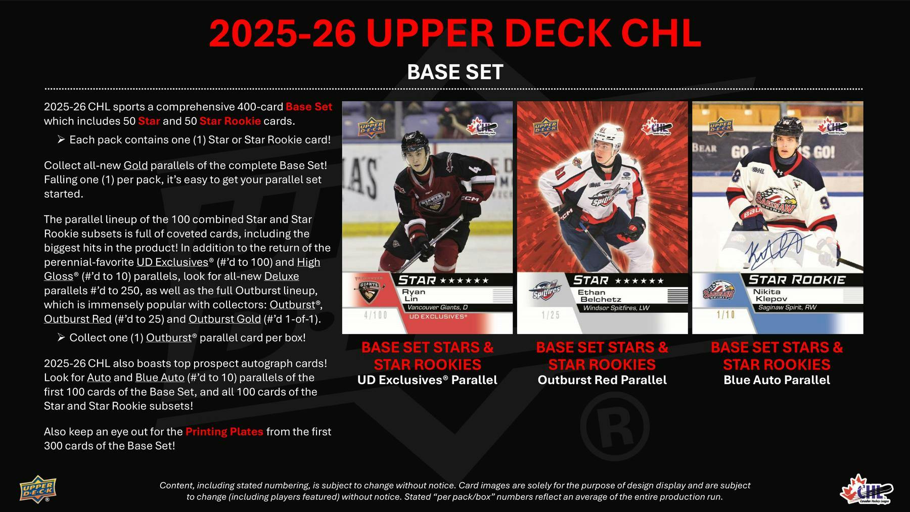 2025/26 Upper Deck CHL Hockey Hobby Box | Columbia Sports Cards | Columbia Hobby - Sports Card Boxes - Toploaders - Card Savers.
