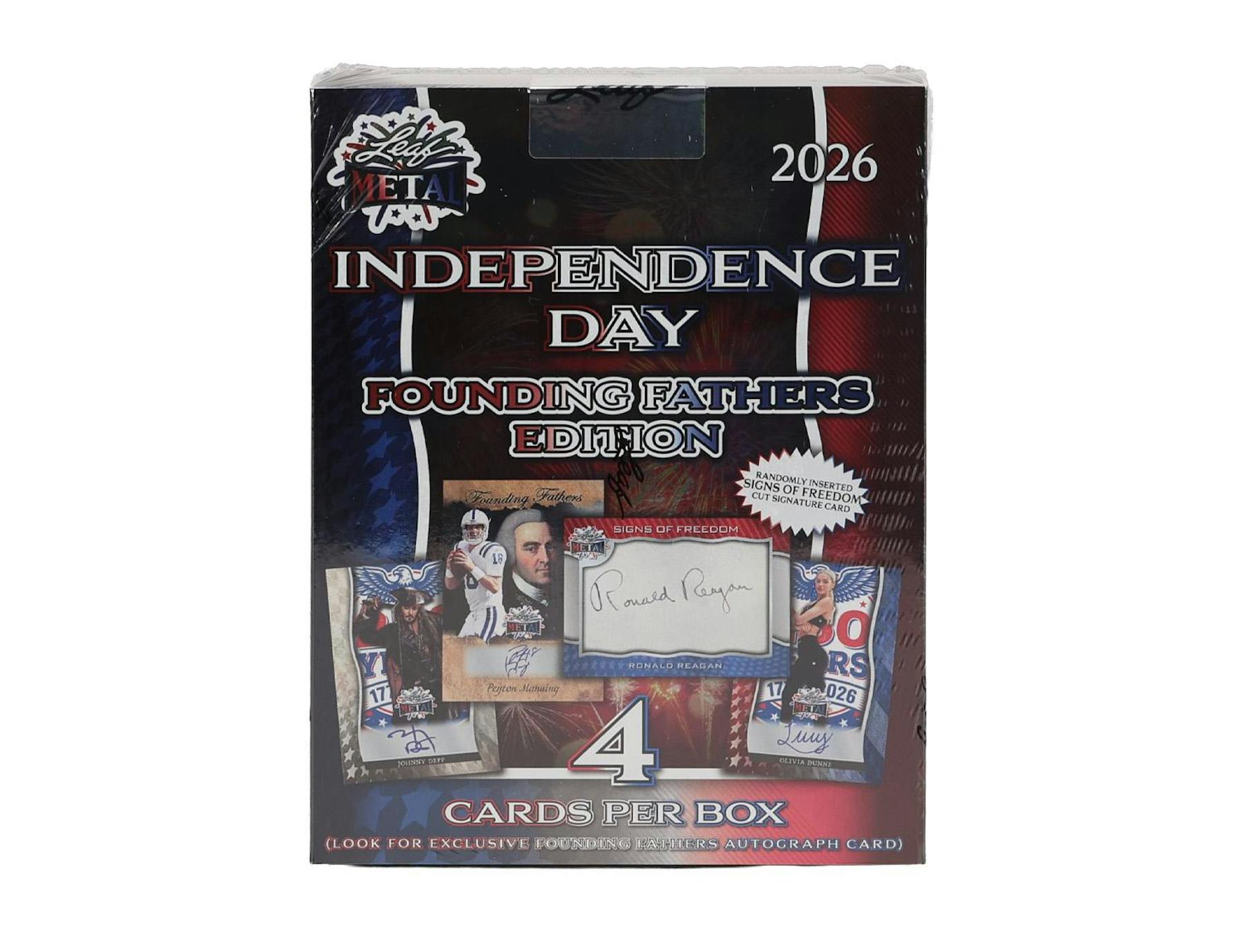 2026 Leaf Metal Independence Day Founding Fathers Box
Signs of Freedom cut signature card
Founding Fathers autograph card
Leaf Independence Day multi-signed autograph card