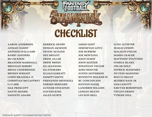 2026 Wild Card Fantasy Football: Steampunk Hobby Box | Columbia Sports Cards | Columbia Hobby - Sports Card Boxes - Toploaders - Card Savers.