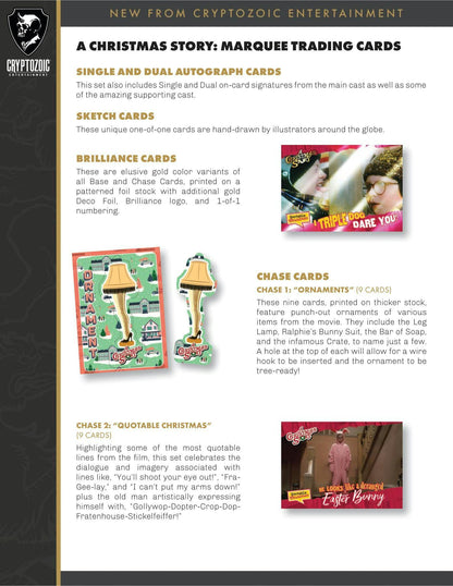 A Christmas Story Marquee Trading Cards Hobby Box - Columbia Hobby - Sports Card Boxes - Toploaders - Card Savers