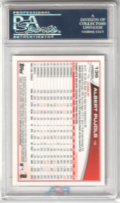 ALBERT PUJOLS 2013 Topps Chrome X - Fractor Pre - Swing #136 PSA 10 GEM MINT - Columbia Hobby - Sports Card Boxes - Toploaders - Card Savers