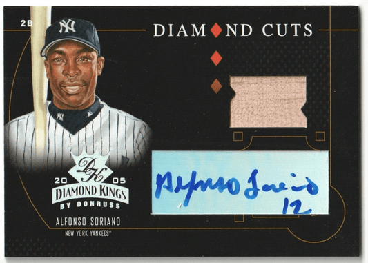 ALFONSO SORIANO 2005 Donruss Diamond Kings Autograph Auto Bat SSP #/10 - YANKEES - Columbia Hobby - Sports Card Boxes - Toploaders - Card Savers