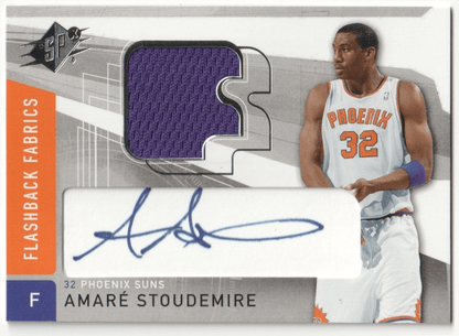 AMARE STOUDEMIRE 2004 - 05 Upper Deck SPx Autograph Auto Jersey - SUNS - Columbia Hobby - Sports Card Boxes - Toploaders - Card Savers