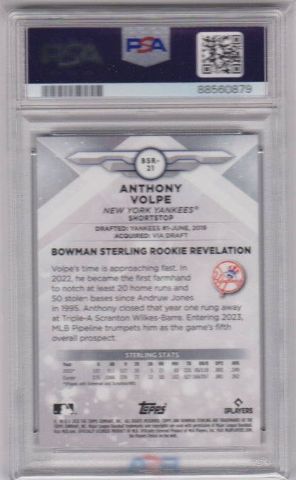 ANTHONY VOLPE 2023 Bowman Sterling RC Rookie PSA 10 GEM MINT - YANKEES - Columbia Hobby - Sports Card Boxes - Toploaders - Card Savers
