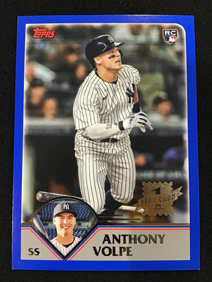 Anthony Volpe 2023 Topps Archives 1st Year Foil Variation RC SP #286 Yankees - Columbia Hobby - Sports Card Boxes - Toploaders - Card Savers