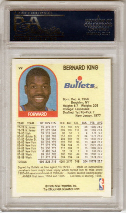 BERNARD KING 1990 - 91 Hoops Superstars #99 PSA 10 GEM MINT - BULLETS - Columbia Hobby - Sports Card Boxes - Toploaders - Card Savers