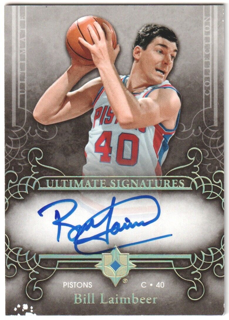 BILL LAIMBEER 2006 - 07 Upper Deck Ultimate Collection Autograph Auto - PISTONS - Columbia Hobby - Sports Card Boxes - Toploaders - Card Savers
