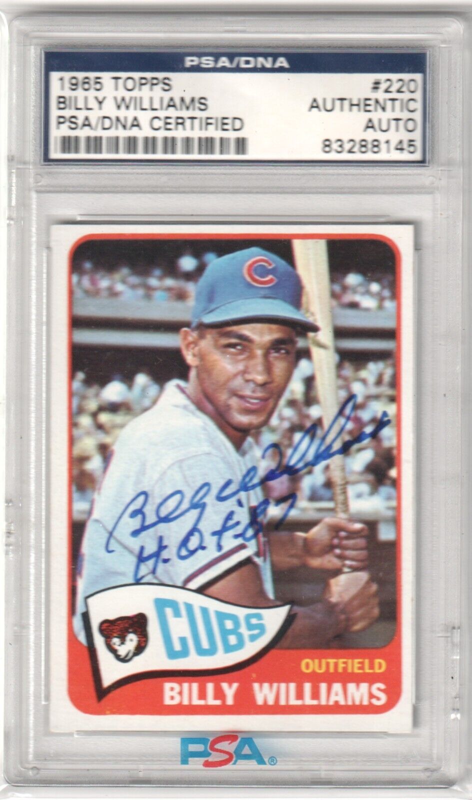 BILLY WILLIAMS 1965 Topps Autographed Auto Signed PSA / DNA Certified - CUBS - Columbia Hobby - Sports Card Boxes - Toploaders - Card Savers