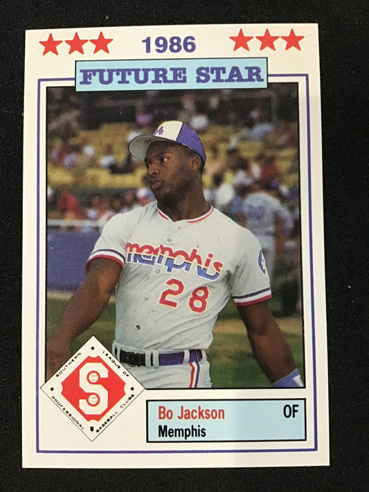 Bo Jackson 1986 Don Jennings Southern All - Stars #13 Memphis Chicks - Columbia Hobby - Sports Card Boxes - Toploaders - Card Savers